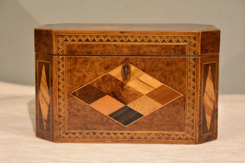GEORGE III TUNBRIDGE WARE TEA CADDY - ADDITIONAL PHOTO 7