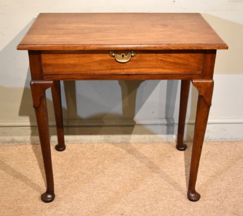 George II Mahogany Side Table Single Drawer