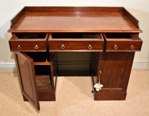 REGENCY MAHOGANY DESK STAMPED JOHN GREGORY LONDON - ADDITIONAL PHOTO 2