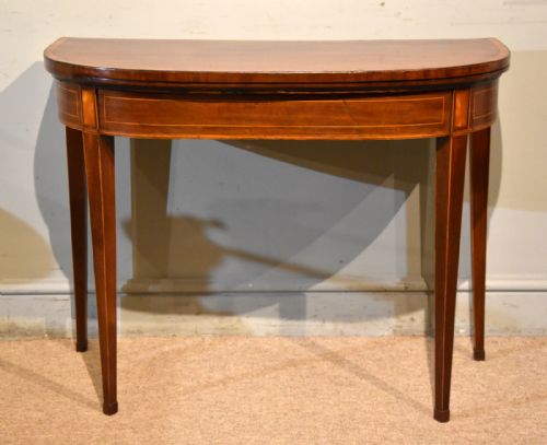 LATE 18TH CENTURY MAHOGANY CARD TABLE - ADDITIONAL PHOTO 1