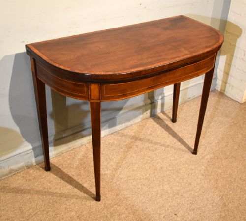 LATE 18TH CENTURY MAHOGANY CARD TABLE - ADDITIONAL PHOTO 3