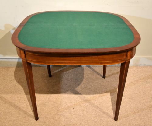 LATE 18TH CENTURY MAHOGANY CARD TABLE - ADDITIONAL PHOTO 4
