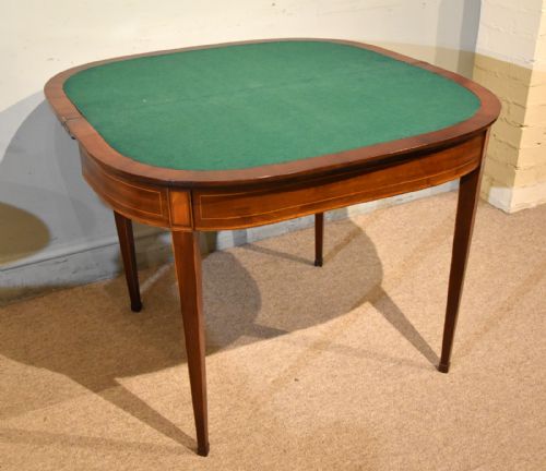 LATE 18TH CENTURY MAHOGANY CARD TABLE - ADDITIONAL PHOTO 5