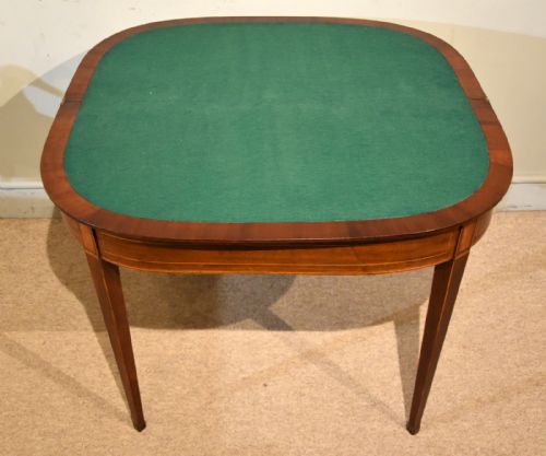 LATE 18TH CENTURY MAHOGANY CARD TABLE - ADDITIONAL PHOTO 6