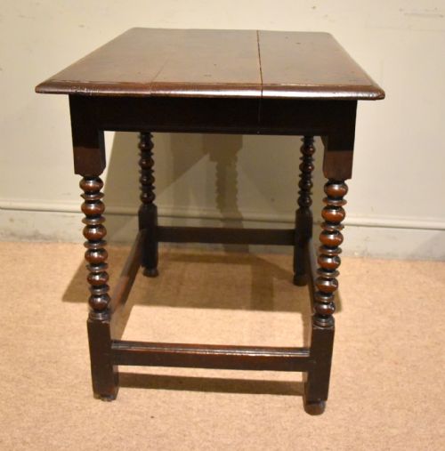 17TH CENTURY CHARLES II PERIOD SIDE OAK SIDE TABLE - ADDITIONAL PHOTO 5