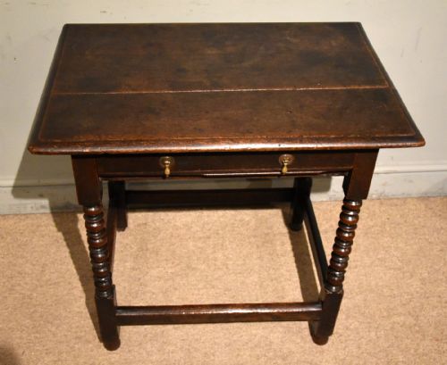 17TH CENTURY CHARLES II PERIOD SIDE OAK SIDE TABLE - ADDITIONAL PHOTO 6