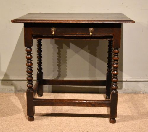 17TH CENTURY CHARLES II PERIOD SIDE OAK SIDE TABLE - ADDITIONAL PHOTO 7