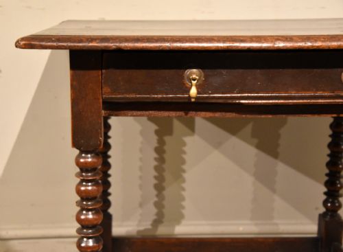 17TH CENTURY CHARLES II PERIOD SIDE OAK SIDE TABLE - ADDITIONAL PHOTO 8