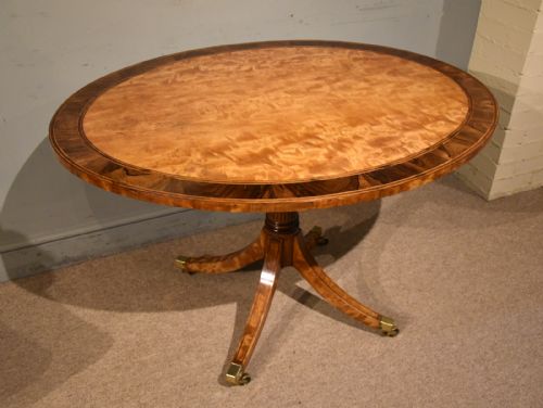 19TH CENTURY SATINWOOD CENTRE TABLE BY WRIGHT AND MANSFIELD - ADDITIONAL PHOTO 1