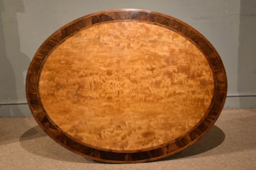 19TH CENTURY SATINWOOD CENTRE TABLE BY WRIGHT AND MANSFIELD - ADDITIONAL PHOTO 3