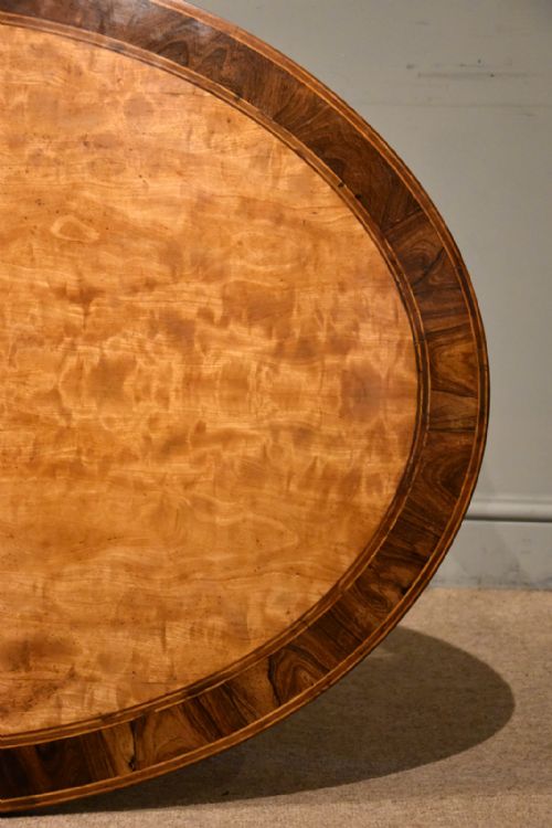19TH CENTURY SATINWOOD CENTRE TABLE BY WRIGHT AND MANSFIELD - ADDITIONAL PHOTO 4