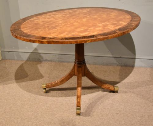 19TH CENTURY SATINWOOD CENTRE TABLE BY WRIGHT AND MANSFIELD - ADDITIONAL PHOTO 6