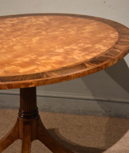 19TH CENTURY SATINWOOD CENTRE TABLE BY WRIGHT AND MANSFIELD - ADDITIONAL PHOTO 8