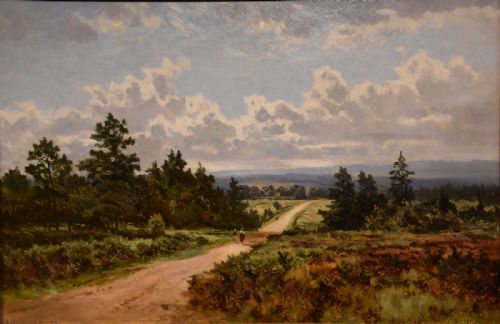 OIL PAINTING BY ARTHUR BEVAN COLLIER THE OLD PORTSMOUTH ROAD FROM HINDHEAD - ADDITIONAL PHOTO 1