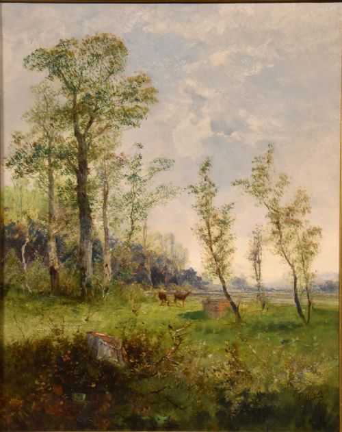 OIL PAINTING BY C ERHARDT A SCANDINAVIAN LANDSCAPE - ADDITIONAL PHOTO 1