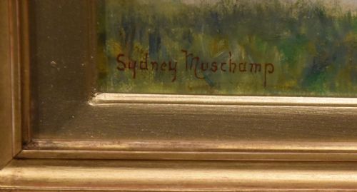 OIL PAINTING BY FRANCIS SYDNEY MUSCHAMP A RELAXING AFTERNOON - ADDITIONAL PHOTO 6