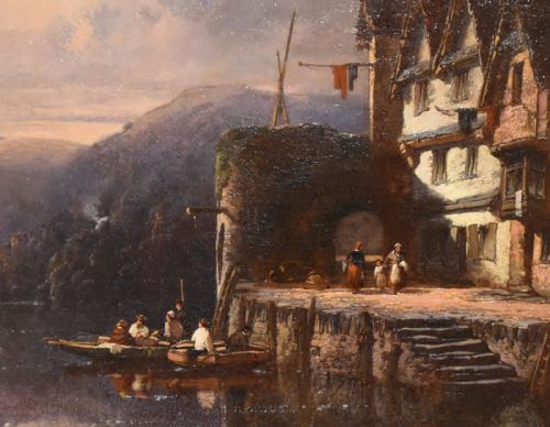 OIL PAINTING BY WILLIAM PITT ON THE DART - ADDITIONAL PHOTO 2