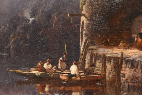 OIL PAINTING BY WILLIAM PITT ON THE DART - ADDITIONAL PHOTO 4