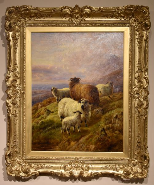 OIL PAINTING PAIR BY ROBERT WATSON HIGHLAND CATTLE AND SHEEP IN THE GLEN - ADDITIONAL PHOTO 7