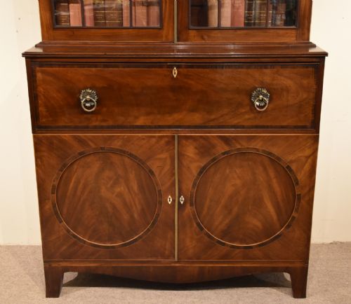 GEORGE III MAHOGANY SECRETAIRE BOOKCASE - ADDITIONAL PHOTO 2