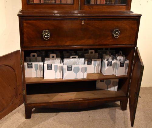 GEORGE III MAHOGANY SECRETAIRE BOOKCASE - ADDITIONAL PHOTO 9