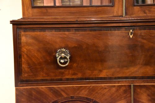 GEORGE III MAHOGANY SECRETAIRE BOOKCASE - ADDITIONAL PHOTO 11