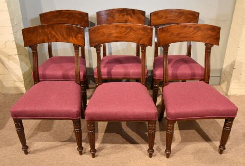set of six regency period mahogany dining chairs - CATEGORY: ANTIQUE CHAIRS - DATED REGENCY