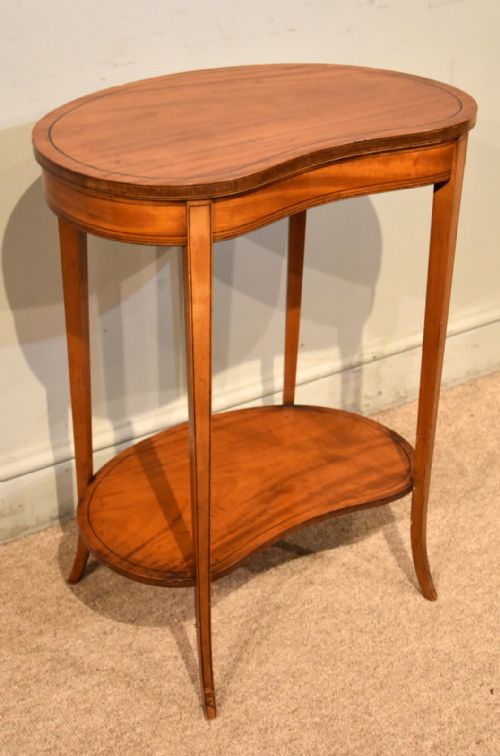 19TH CENTURY SATINWOOD KIDNEY SIDE TABLE - ADDITIONAL PHOTO 1