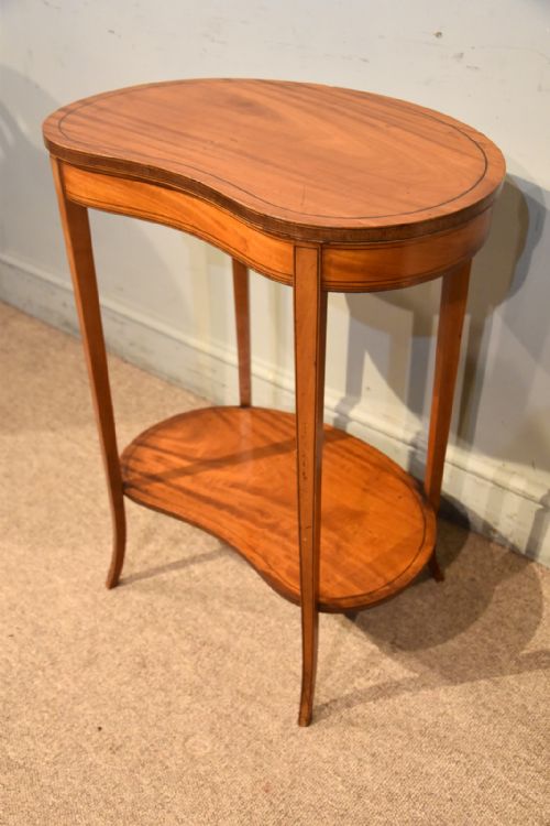 19TH CENTURY SATINWOOD KIDNEY SIDE TABLE - ADDITIONAL PHOTO 2