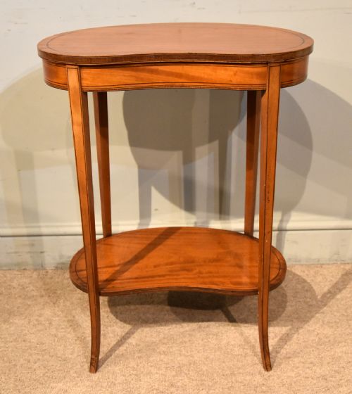 19TH CENTURY SATINWOOD KIDNEY SIDE TABLE - ADDITIONAL PHOTO 3
