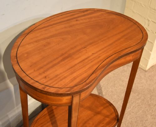 19TH CENTURY SATINWOOD KIDNEY SIDE TABLE - ADDITIONAL PHOTO 4