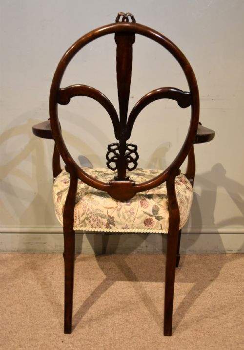 LATE 19TH CENTURY PRICE OF WALES PLUME CARVED ARMCHAIR - ADDITIONAL PHOTO 6