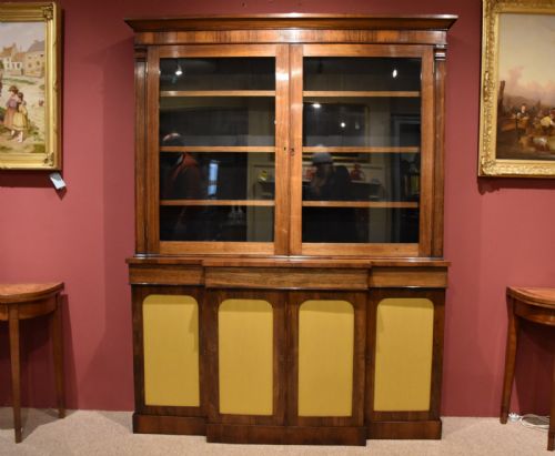 WILLIAM IV ROSEWOOD BREAKFRONT BOOKCASE - ADDITIONAL PHOTO 1