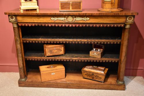 REGENCY PERIOD ROSEWOOD OPEN BOOKCASE - ADDITIONAL PHOTO 3