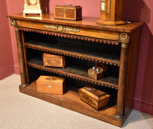 REGENCY PERIOD ROSEWOOD OPEN BOOKCASE - ADDITIONAL PHOTO 6