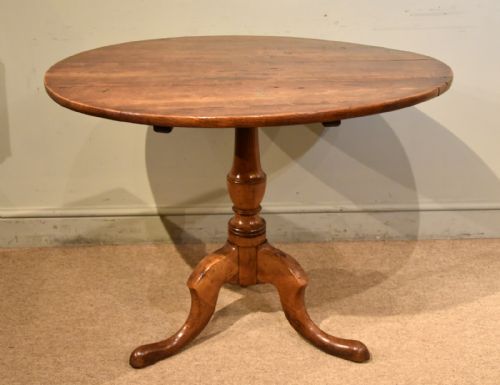 GEORGE III FRUITWOOD TILTING TRIPOD SUPPER TABLE - ADDITIONAL PHOTO 2