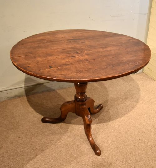 GEORGE III FRUITWOOD TILTING TRIPOD SUPPER TABLE - ADDITIONAL PHOTO 7
