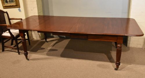 regency period mahogany rope twist dining table - CATEGORY: ANTIQUE TABLES - DATED REGENCY