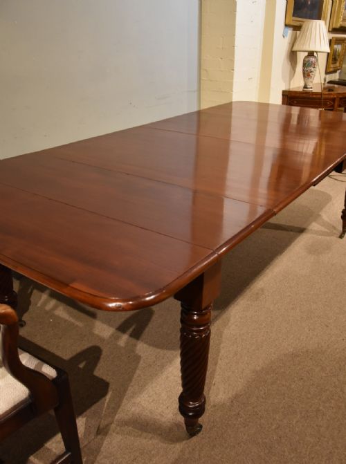 REGENCY PERIOD MAHOGANY ROPE TWIST DINING TABLE - ADDITIONAL PHOTO 2