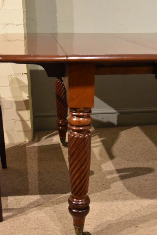 REGENCY PERIOD MAHOGANY ROPE TWIST DINING TABLE - ADDITIONAL PHOTO 5