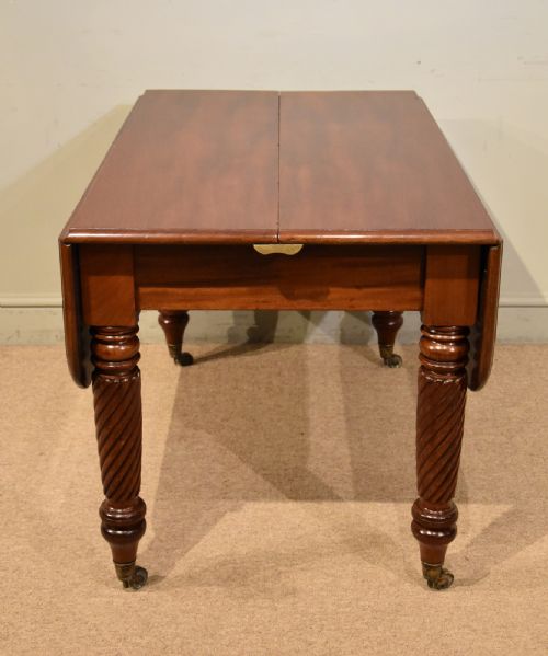 REGENCY PERIOD MAHOGANY ROPE TWIST DINING TABLE - ADDITIONAL PHOTO 6