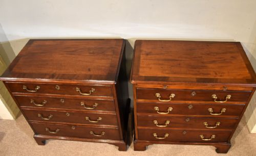 PAIR OF GEORGE III MAHOGANY SMALL CHEST OF DRAWERS - ADDITIONAL PHOTO 5