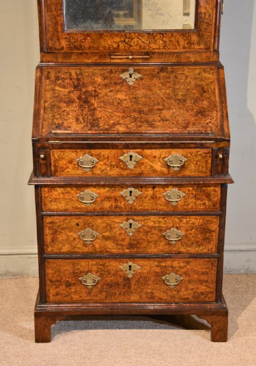 GEORGE I BURR WALNUT BUREAU CABINET - ADDITIONAL PHOTO 2