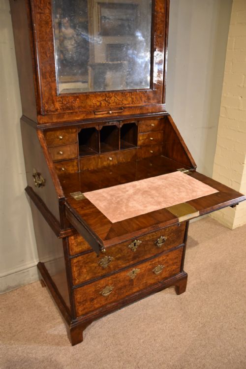 GEORGE I BURR WALNUT BUREAU CABINET - ADDITIONAL PHOTO 5