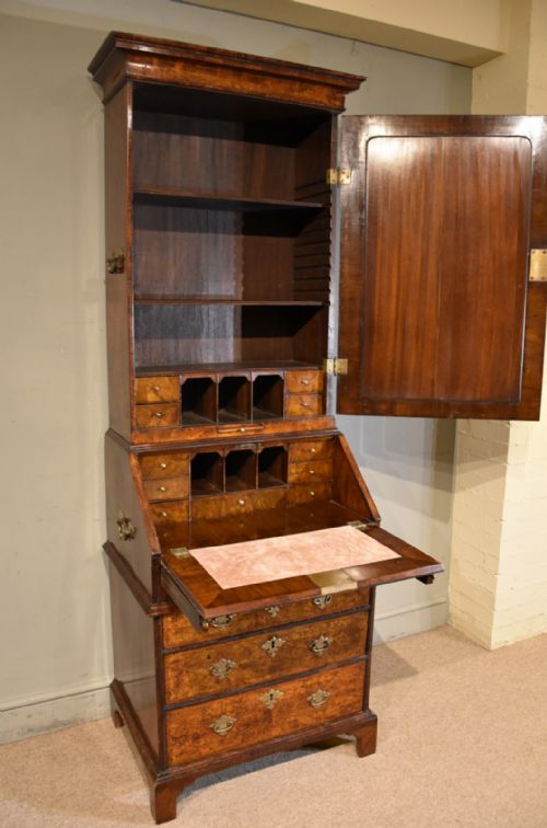 GEORGE I BURR WALNUT BUREAU CABINET - ADDITIONAL PHOTO 6