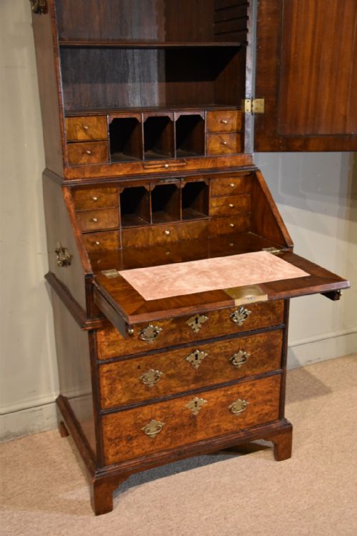 GEORGE I BURR WALNUT BUREAU CABINET - ADDITIONAL PHOTO 7
