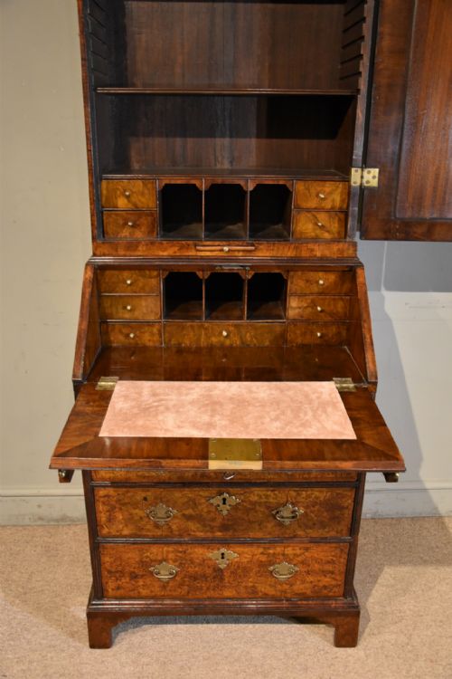 GEORGE I BURR WALNUT BUREAU CABINET - ADDITIONAL PHOTO 8
