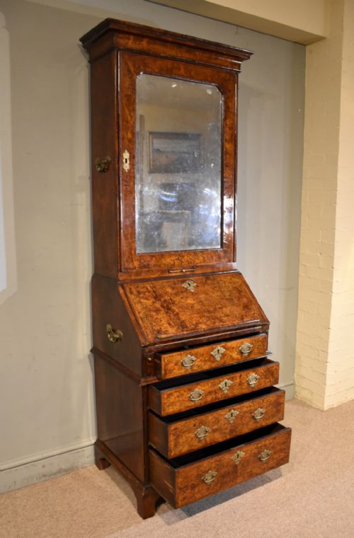 GEORGE I BURR WALNUT BUREAU CABINET - ADDITIONAL PHOTO 9