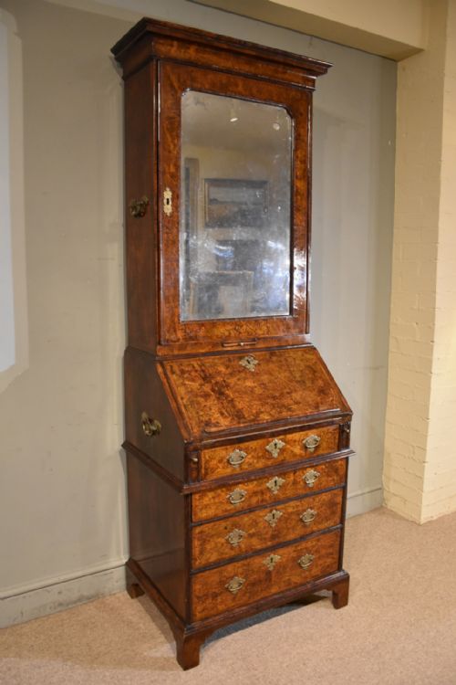 GEORGE I BURR WALNUT BUREAU CABINET - ADDITIONAL PHOTO 10