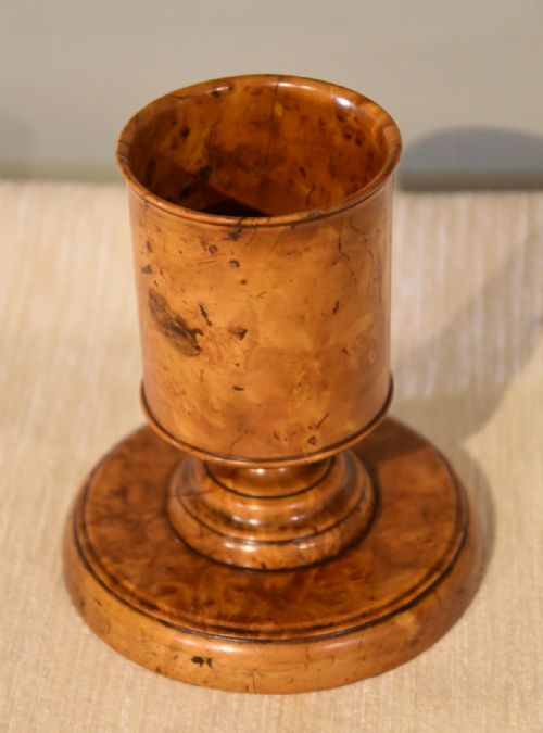 GEORGIAN BURR MAPLE SPILL VASE - ADDITIONAL PHOTO 2